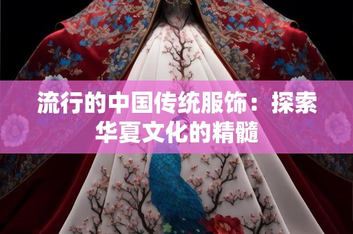流行的中国传统服饰：探索华夏文化的精髓
