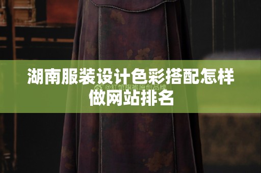 湖南服装设计色彩搭配怎样做网站排名